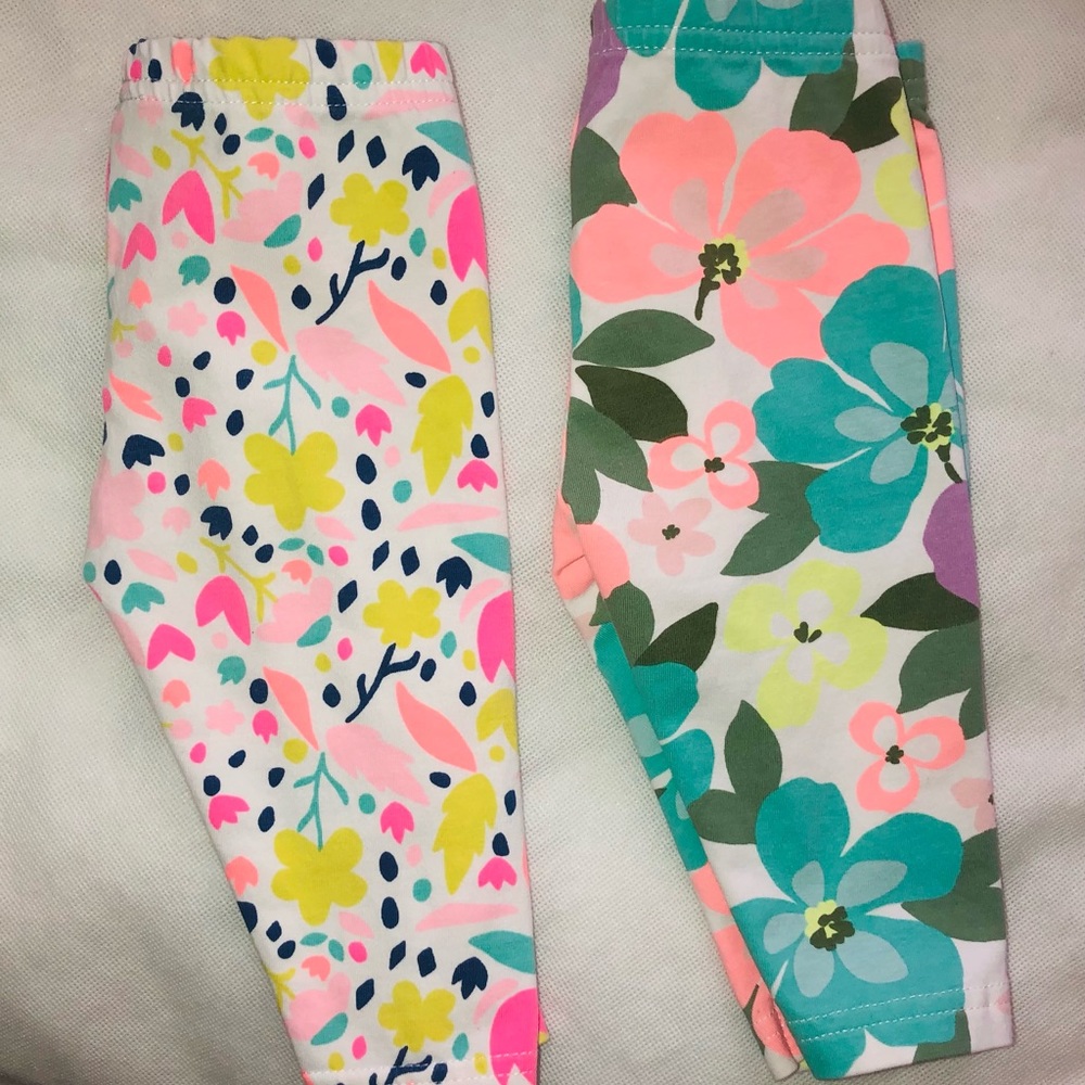 Multicolor floral print leggings